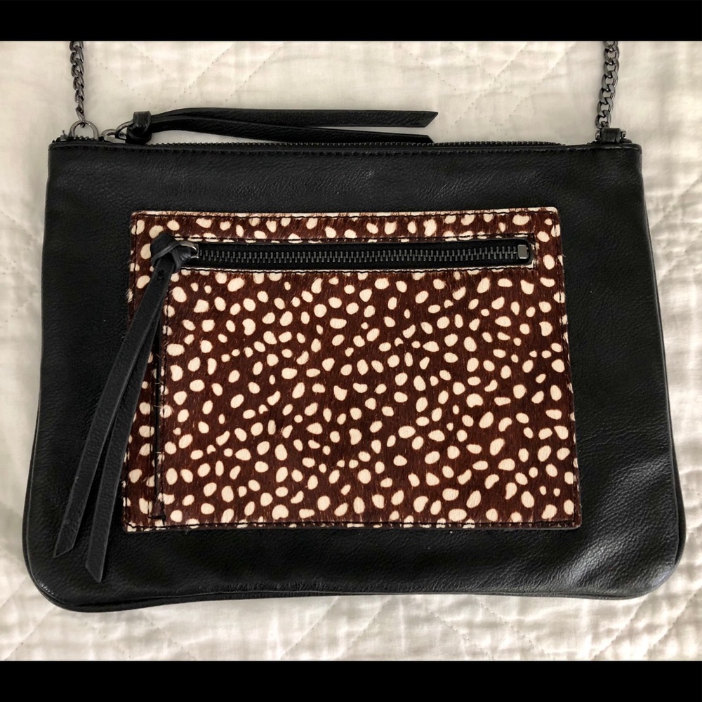 Banana Republic Leather Calf Hair Purse.
